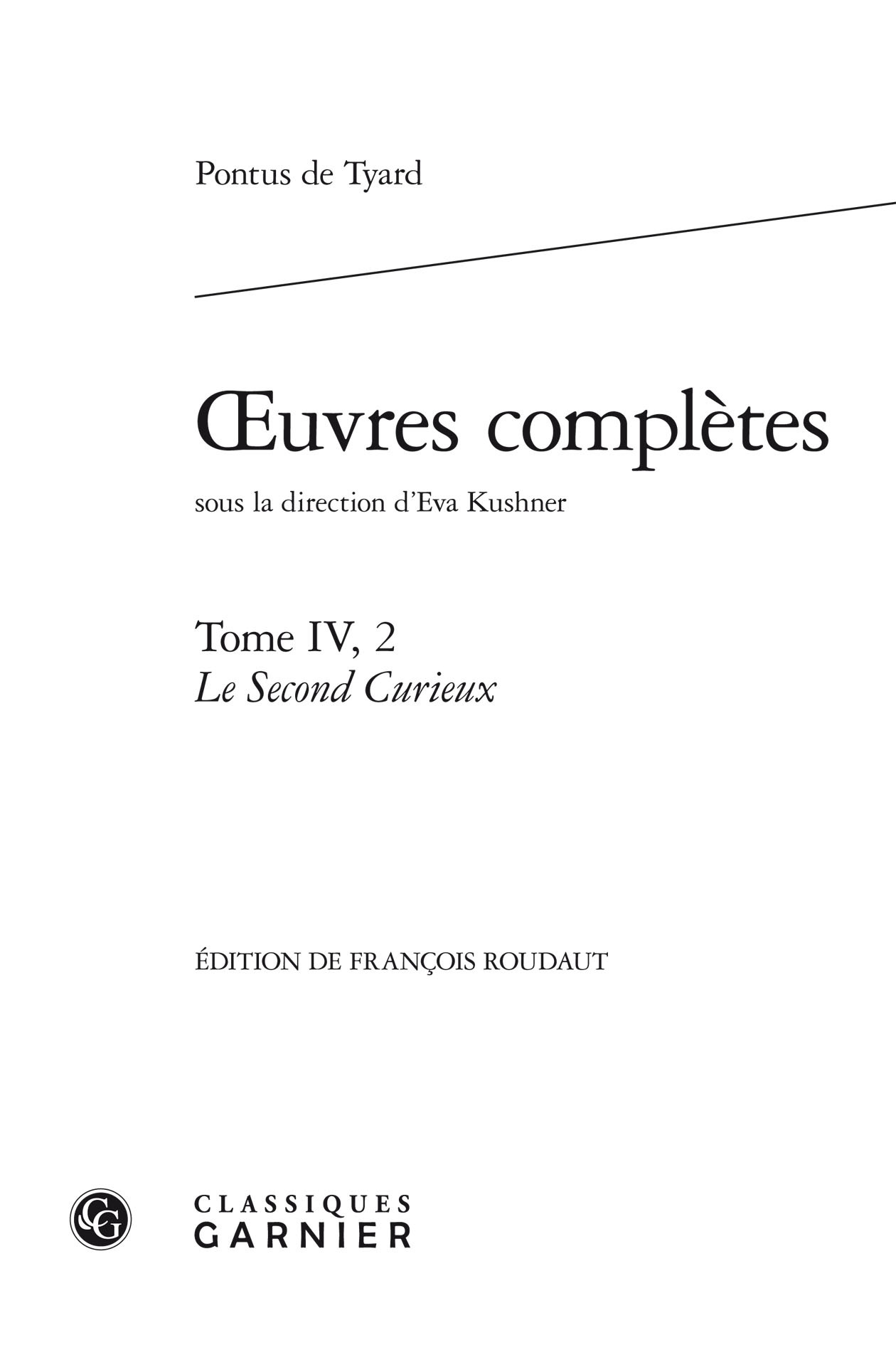 oeuvres complètes, Le Second Curieux, ou Second Discours de la nature du monde et de ses parties (9782812409738-front-cover)