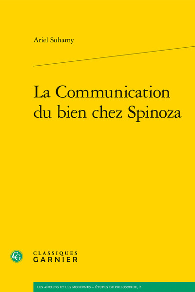 La Communication du bien chez Spinoza (9782812401879-front-cover)
