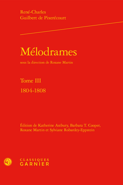 Mélodrames, 1804-1808 (9782812451119-front-cover)