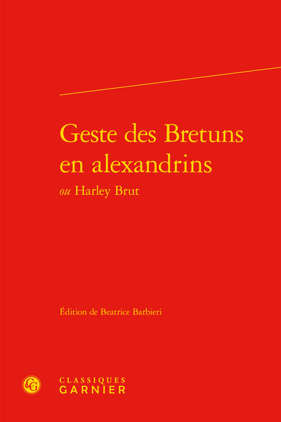 Geste des Bretuns en alexandrins (9782812445477-front-cover)