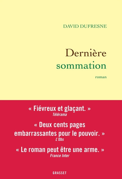 Dernière sommation, roman (9782246857914-front-cover)