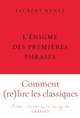 L'énigme des premières phrases, collection Le Courage dirigée par Charles Dantzig (9782246861515-front-cover)