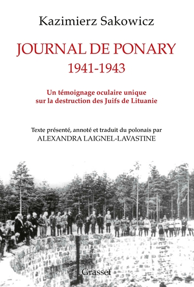 Journal de Ponary 1941-1943, Un témoignage oculaire unique sur la destruction des Juifs de Lituanie (9782246820871-front-cover)