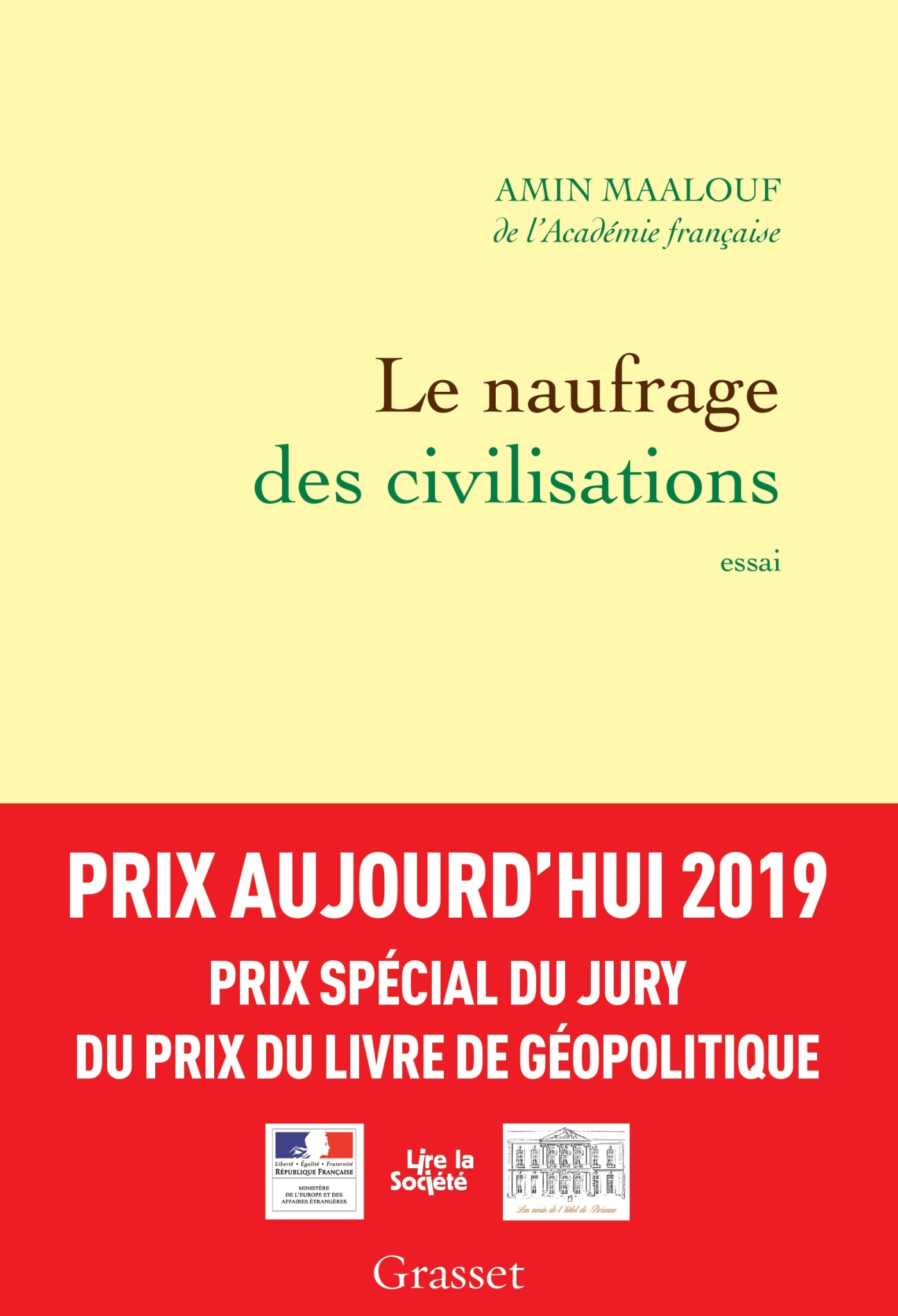 Le naufrage des civilisations - Prix Aujourd'hui 2019 (9782246852179-front-cover)