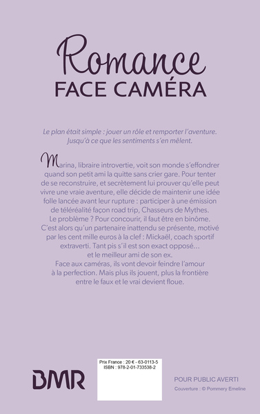 Romance face caméra (9782017335382-back-cover)