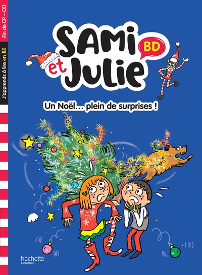Sami et Julie BD Fin de CP-CE1 - Un Noël .... plein de surprises ! (9782017325581-front-cover)