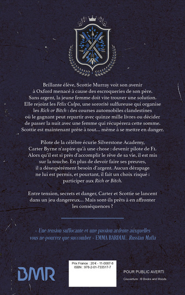 Felix Culpa -  The Elite Tome 1, La nouvelle romance de Lorea Springs, autrice de Under the Ice (9782017335177-back-cover)