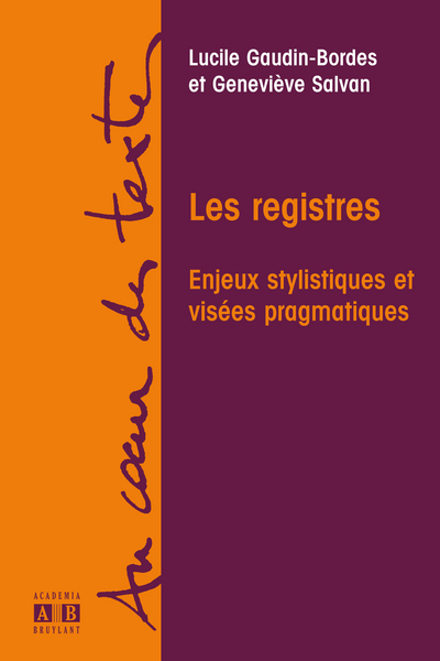 LES REGISTRES (9782872099023-front-cover)