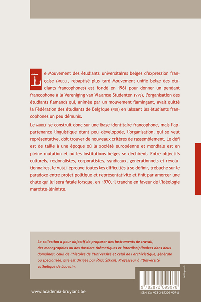 L'ILLUSION IDENTITAIRE DES ETUDIANTS FRANCOPHONES (9782872099078-back-cover)