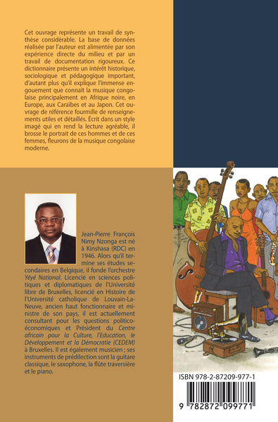 Dictionnaire des immortels de la musique congolaise moderne (9782872099771-back-cover)