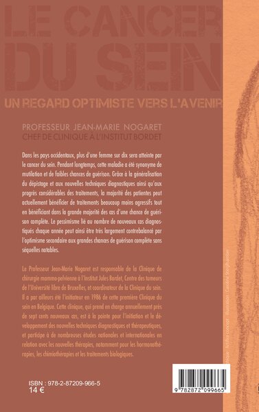 Le cancer du sein, Un regard optimiste vers l'avenir (9782872099665-back-cover)