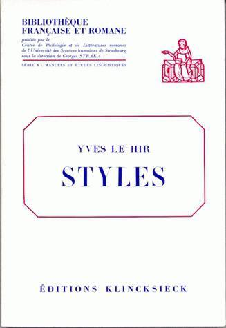 Styles (9782252011485-front-cover)