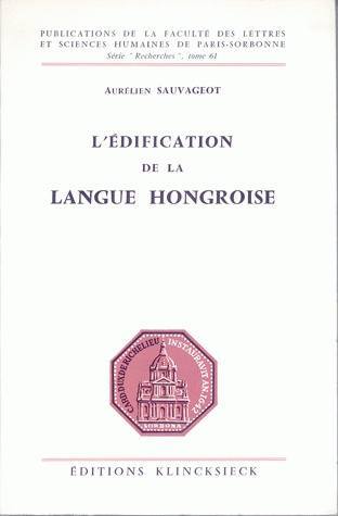 L' Édification de la langue hongroise (9782252011157-front-cover)