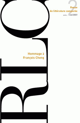Revue de littérature comparée - N°2/2007, Hommage à François Cheng (9782252036167-front-cover)