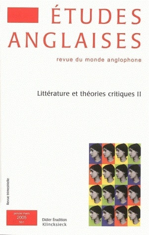Études anglaises -  N°1/2005, Littérature et théories critiques II (9782252035030-front-cover)