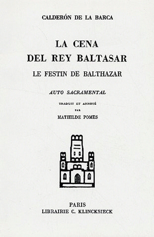 Le Festin de Balthazar, La cena del Rey Baltasar (9782252000328-front-cover)