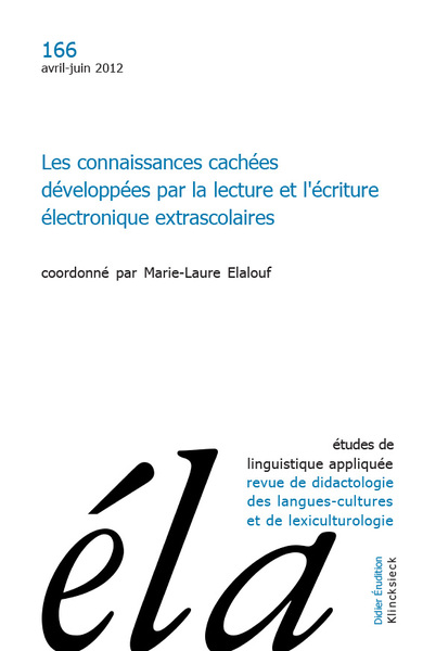 Etudes de linguistique appliquée - N°2/2012 (9782252038536-front-cover)