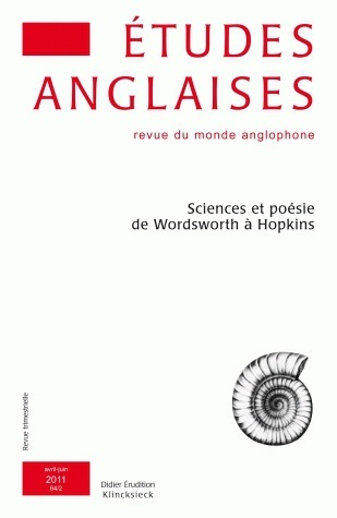 Études anglaises - N°2/2011, Sciences et poésie de Wordsworth à Hopkins (9782252038024-front-cover)