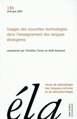 Études de linguistique appliquée - N°2/2004, Usages des nouvelles technologies dans l'enseignement des langues étrangères (9782252034590-front-cover)