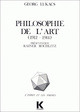 Philosophie de l'art (1912-1914), Premiers écrits sur l'esthétique (9782252023259-front-cover)