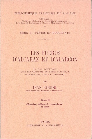 Les Les Fueros d'Alcaraz et d'Alarcon (9782252002322-front-cover)