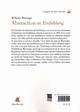 Abstraction et Einfühlung, Ein Beitrag zur Stilpschychologie (9782252034101-back-cover)