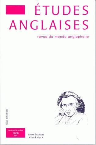 Études anglaises -  N°4/2006, Numéro spécial Capes-Agrégation Anglais (9782252035450-front-cover)