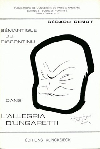 Sémantique du discontinu dans « l'Allegria » d'Ungaretti (9782252011539-front-cover)