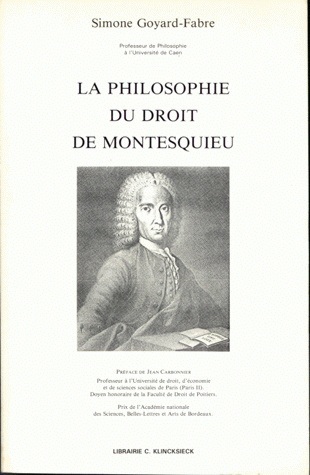 La Philosophie du droit de Montesquieu (9782252015223-front-cover)