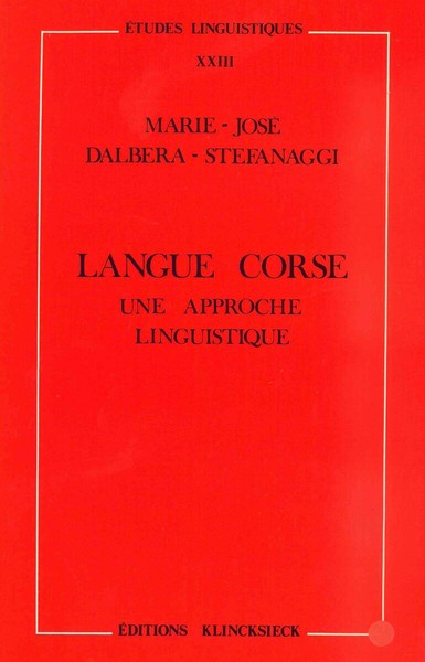 Langue corse, une approche linguistique (9782252020388-front-cover)