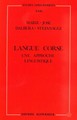 Langue corse, une approche linguistique (9782252020388-front-cover)