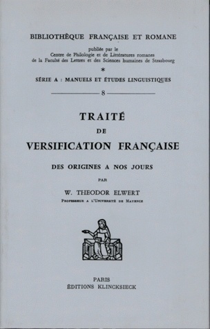Traité de versification française, Des origines à nos jours (9782252033500-front-cover)
