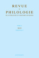 Revue de philologie, de littérature et d'histoire anciennes volume 93-2, Fascicule 2 (9782252045169-front-cover)