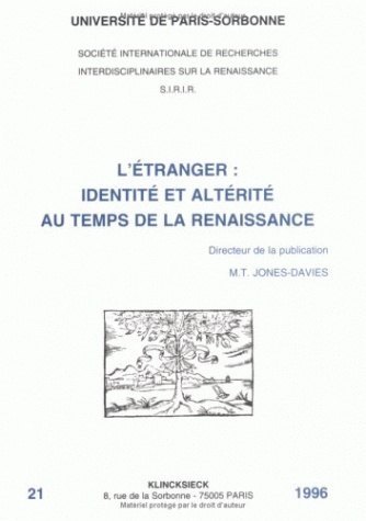 L' Étranger : identité et altérité au temps de la Renaissance (9782252031193-front-cover)