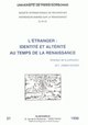 L' Étranger : identité et altérité au temps de la Renaissance (9782252031193-front-cover)