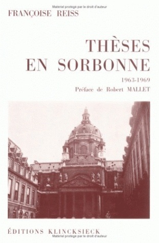 Thèses en Sorbonne (1963-1969) (9782252015155-front-cover)