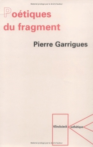 Poétiques du fragment (9782252030165-front-cover)