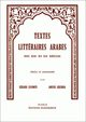 Textes littéraires arabes des XIXe et XXe siècles (9782252025765-front-cover)