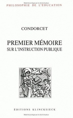 Premier Mémoire sur l'instruction publique, "Nature et objet de l'instruction publique" (9782252026816-front-cover)