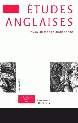 Études anglaises - N°4/2008, Numéro spécial Capes-Agrégation Anglais (9782252036488-front-cover)