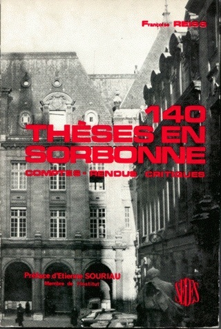 140 thèses en Sorbonne, Comptes-rendus critiques (9782252015827-front-cover)