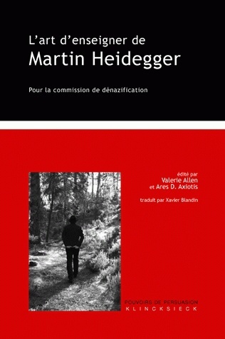 L' Art d'enseigner de Martin Heidegger (9782252036396-front-cover)