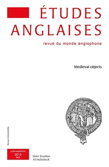 Études anglaises - N°3/2013, Medieval objects (9782252038901-front-cover)