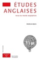 Études anglaises - N°3/2013, Medieval objects (9782252038901-front-cover)