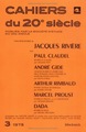 Cinq rencontres de Jacques Rivière, Avec Paul Claudel, André Gide, Arthur Rimbaud, Marcel Proust et Dada (9782252017814-front-cover)