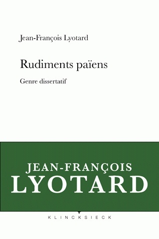 Rudiments païens, Genre dissertatif (9782252038246-front-cover)