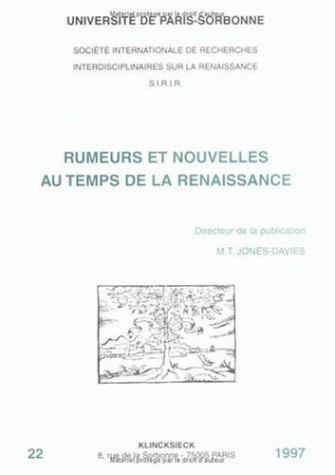 Rumeurs et nouvelles au temps de la Renaissance (9782252031650-front-cover)