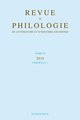 Revue de philologie, de littérature et d'histoire anciennes volume 84, Fascicule 1 (9782252038604-front-cover)