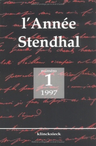 L' Année Stendhal N°1 (9782252031797-front-cover)