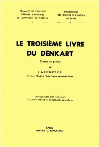Le Troisième Livre de Denkart (9782252016022-front-cover)